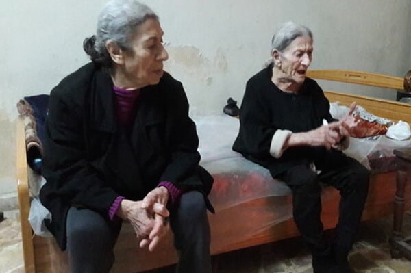 Eldery Christian residents in Damascus