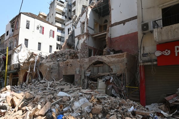 Destruction in Beirut