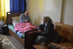 Sister Annie visits Michel Giosegios