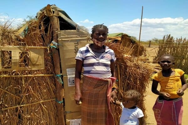 Refugees in a camp in Pemba