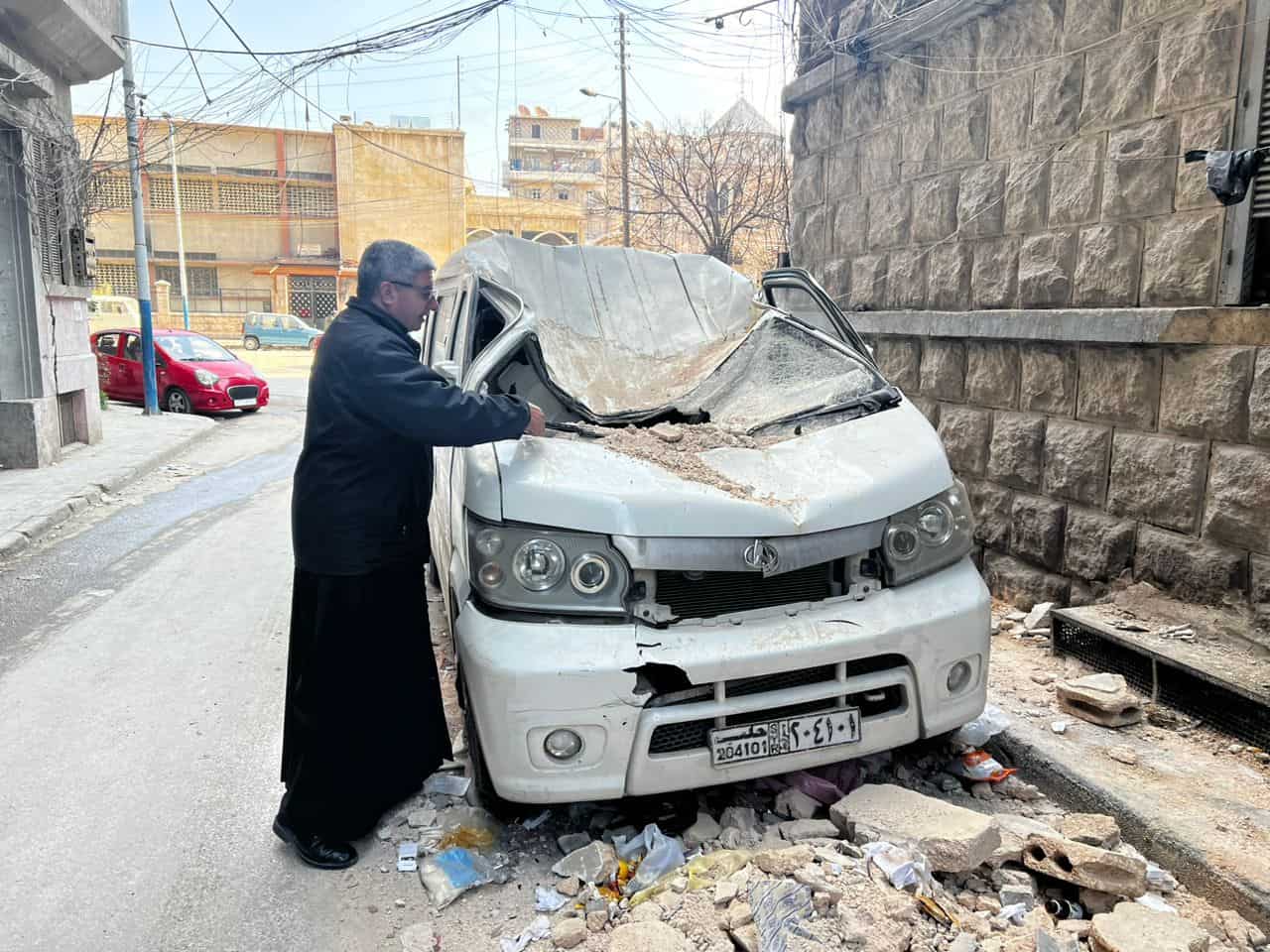 A Vehicle for a Parish in Syria Hit by an Earthquake