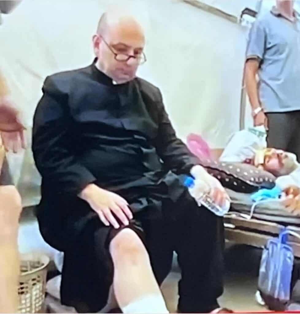 Gabriel Romanelli herido en bombardeo