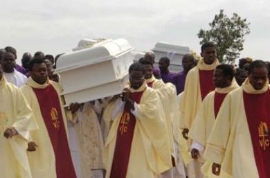 The funeral of Fr. Joseph Gor and Fr. Felix Tyolaha